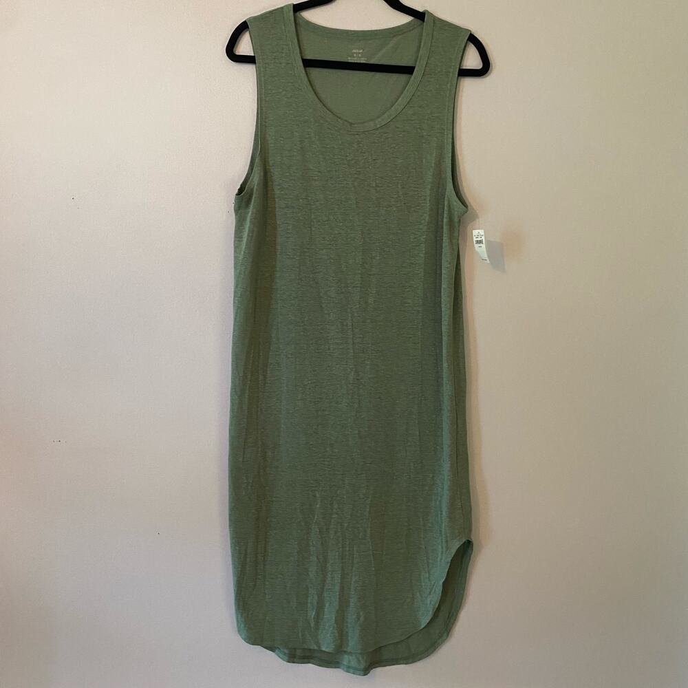 NWT Aerie Green Sleeveless Tank Midi Dress Linen Blend Women's size Medium